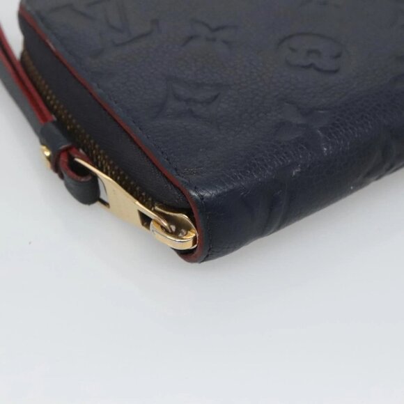 LOUIS VUITTON Empreinte Zippy Wallet Navy Marine Rouge M62121 LV Auth fm4618 - Picture 4 of 16
